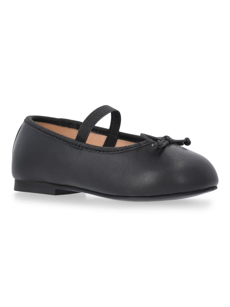 Wonder Nation Baby Girls Bow Ballet Dress Shoes | Walmart (US)