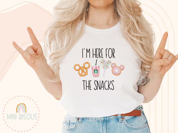 I'm Here for the Snacks Adult Unisex T Shirt Snacks Tee - Etsy | Etsy (US)