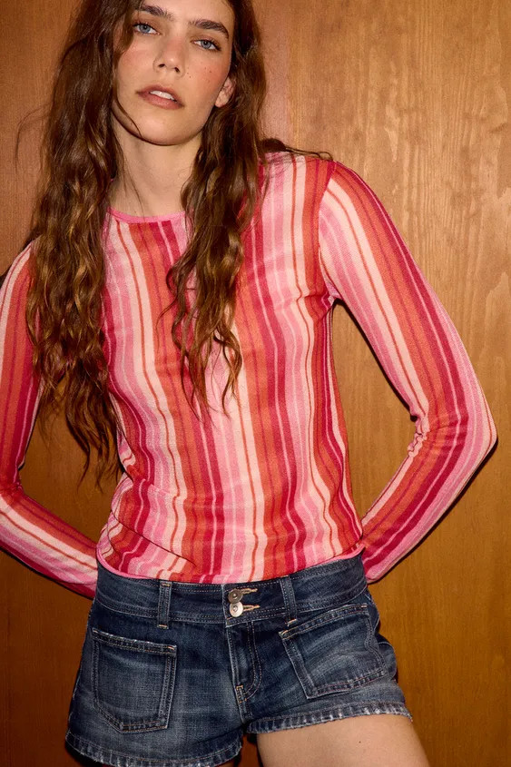 FINE KNIT STRIPED JUMPER | Zara UK
