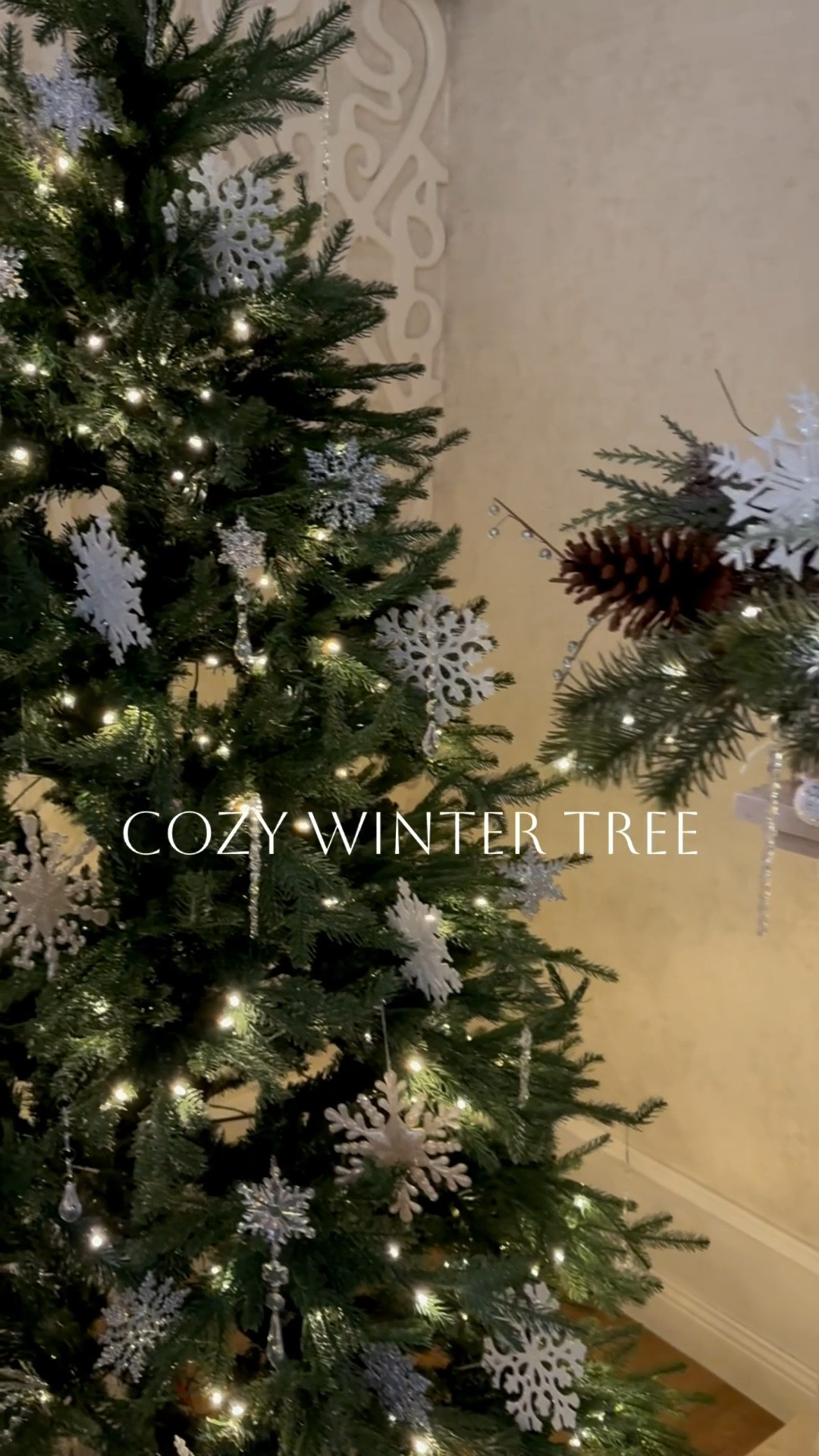 We transformed our Christmas tree into a winter tree using snowflakes, inclines and silver picks ❄️ 

#LTKHome #LTKSeasonal #LTKFindsUnder50