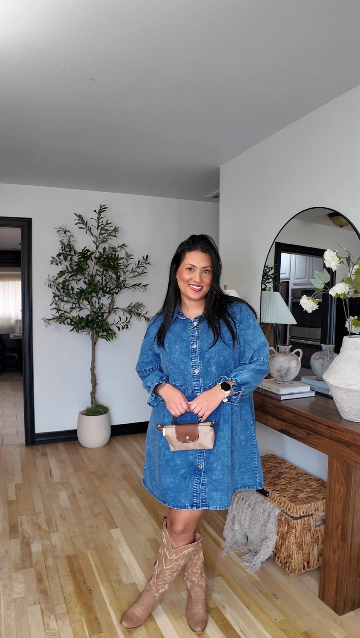 The denim dress everyone needs💕 #

#LTKBeauty #LTKPetite #LTKootd