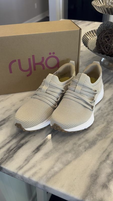 Ryka beige slip on sneakers with comfortable arch support. Easy to put and and very light weight. 

#sneakers
#ryka

#LTKshoecrush #LTKVideo #LTKfitness