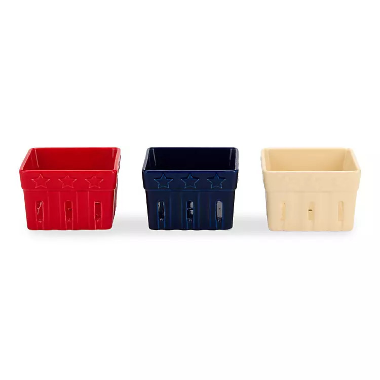 Patriotic Ceramic Berry Bowls | Kirklands