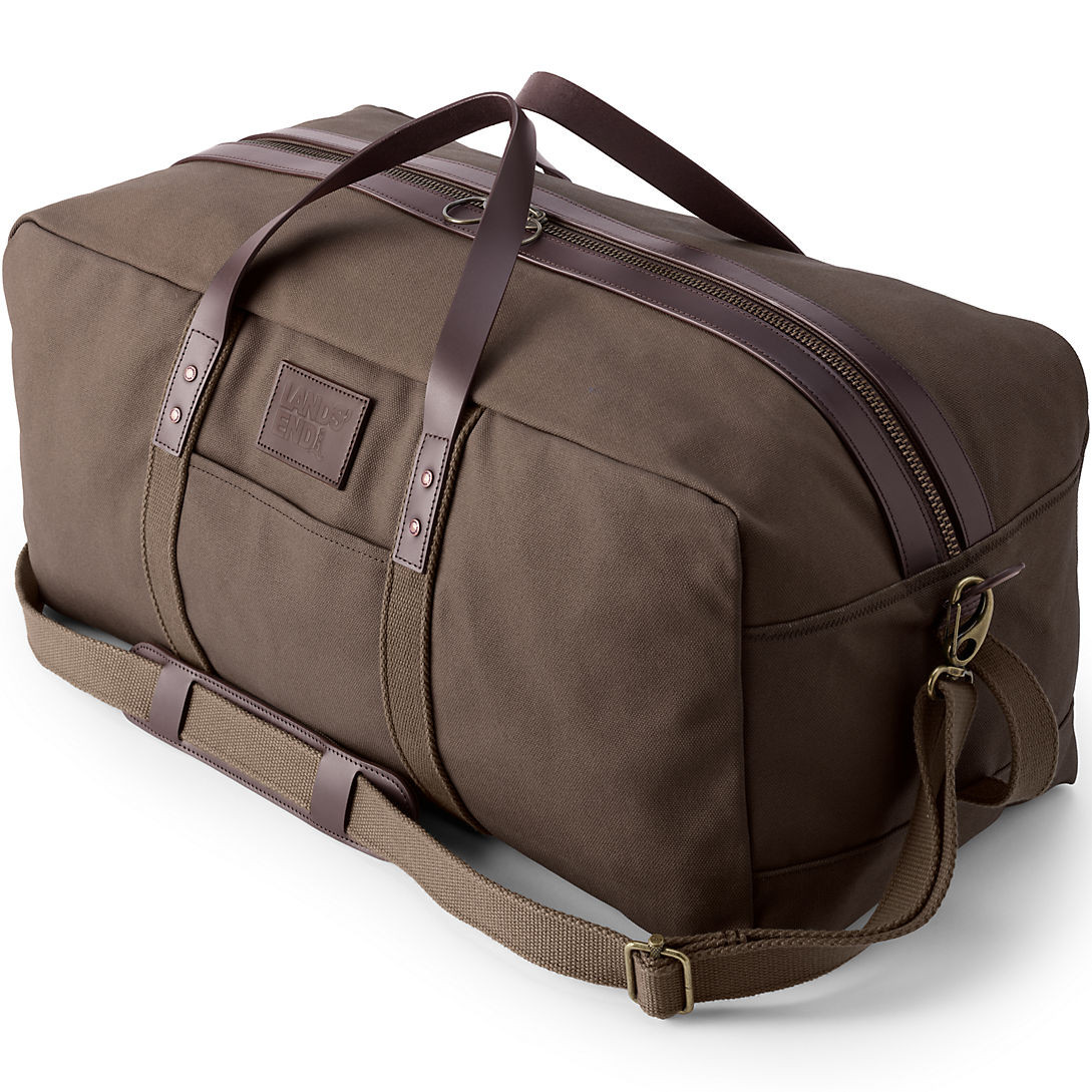Waxed Canvas Travel Duffle Bag | Lands' End (US)