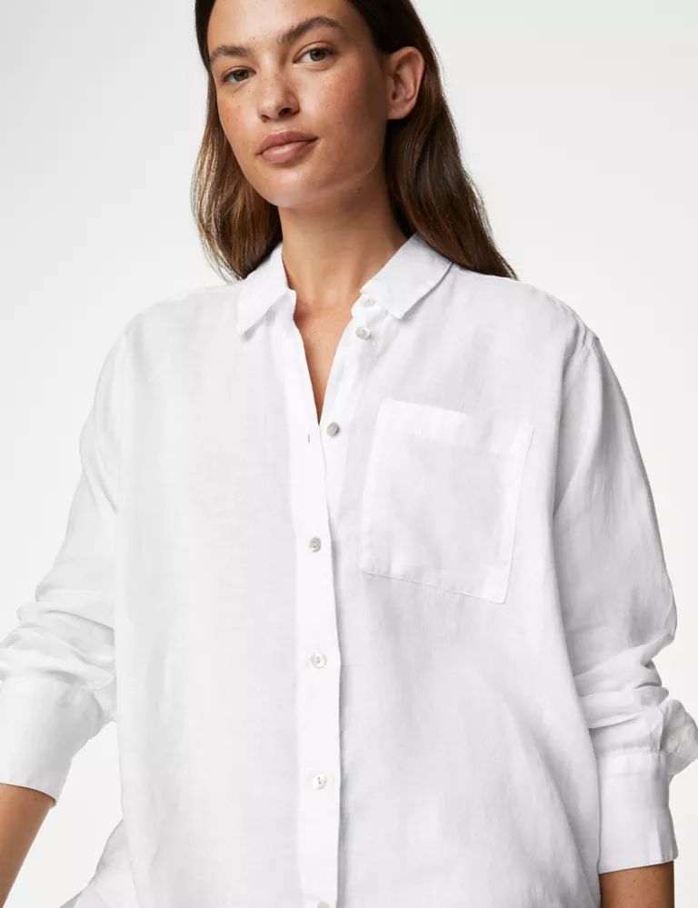 Pure Linen Relaxed Shirt | Marks & Spencer (UK)