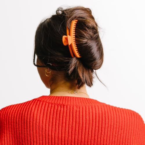 Kaxi Hold Everything Midi Hair Claw, Perfect for Thick & Thin Hair Straight, Wavy & Curly, Strong Clip With 44 teeth & Many Colors to Choose (Neon Orange) | Amazon (US)