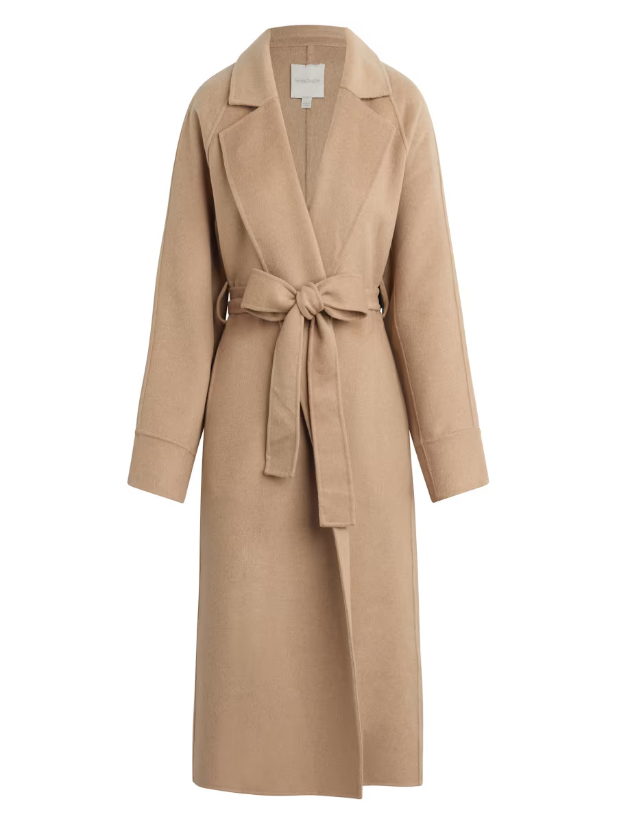 Paola Wool-Blend Self-Belt Coat | Saks Fifth Avenue