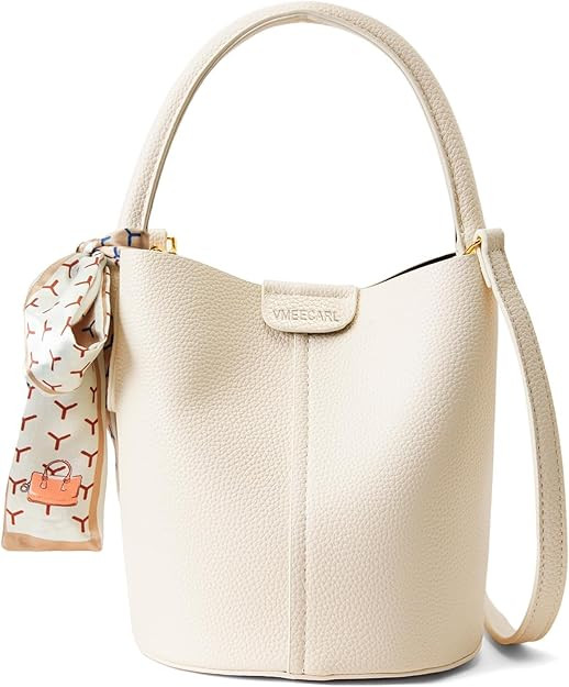 Mini Bucket Bags for Women, Vegan Leather Small Crossbody Purse with Removable Straps Trendy Top ... | Amazon (US)