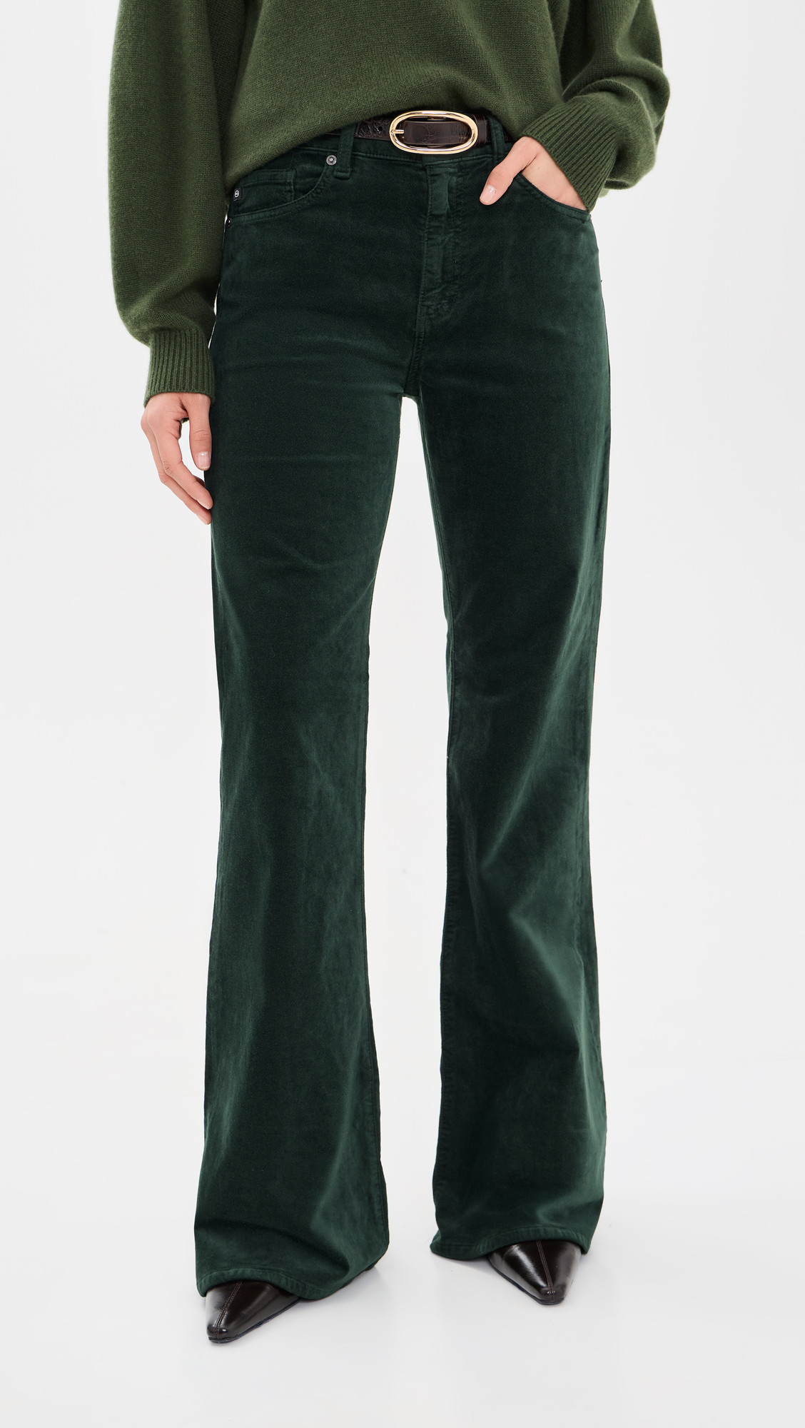 AG Georgia Velvet Pants Pine 30 | Shopbop