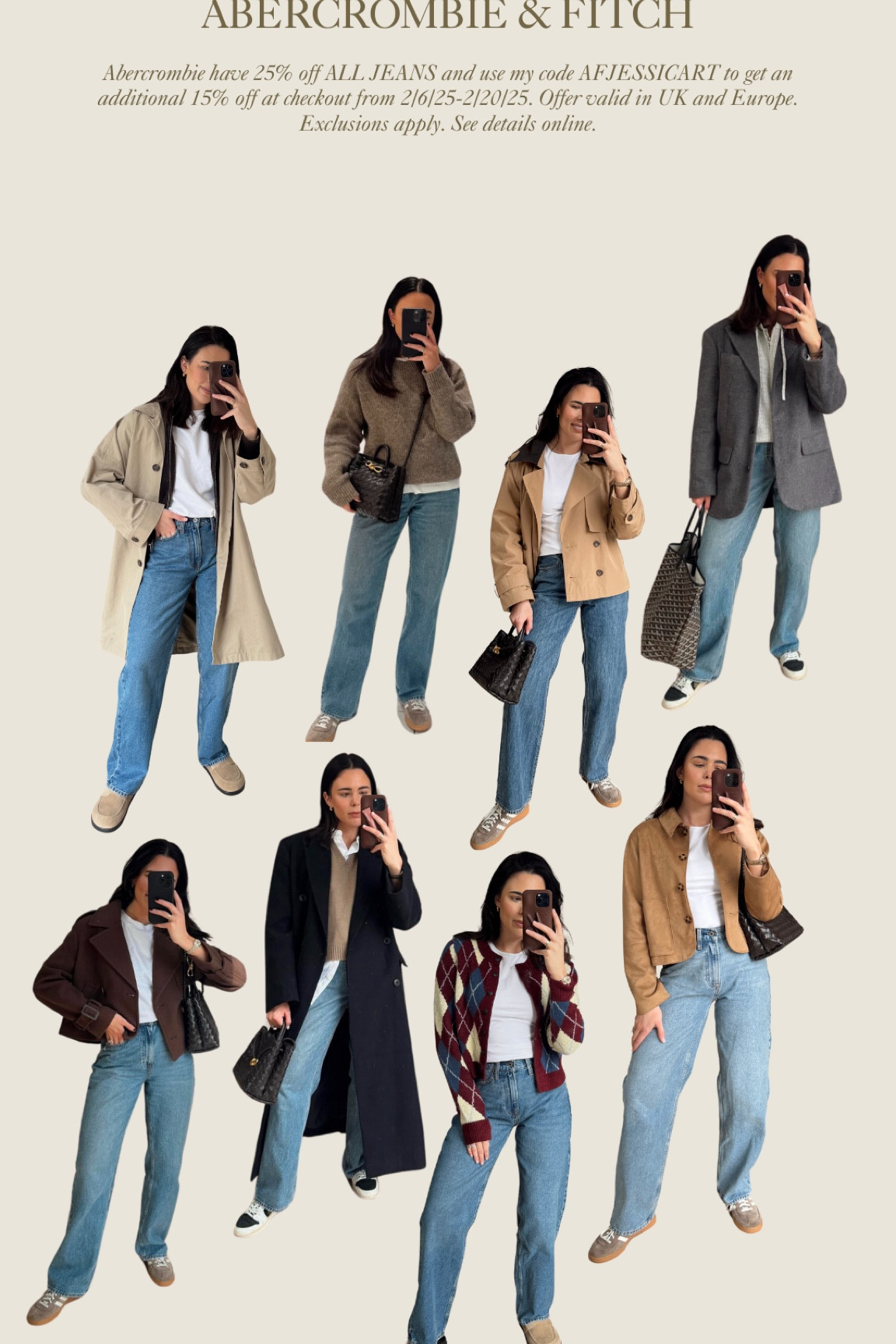 ad If there’s one thing you need in your wardrobe in time for Spring, it’s a good pair of blue denim!! You know I absolutely love @abercrombie jeans. They fit like no other, you’ll find them all down my page worn with so many different outfit’s. 

They currently have 25% off all jeans!! + you can use my code AFJESSICART for an extra 15% off,  2/6/25-2/20/25. Offer valid in UK and Europe. Exclusions apply. See details online 

#LTKuk #LTKFashionMonth #LTKeurope