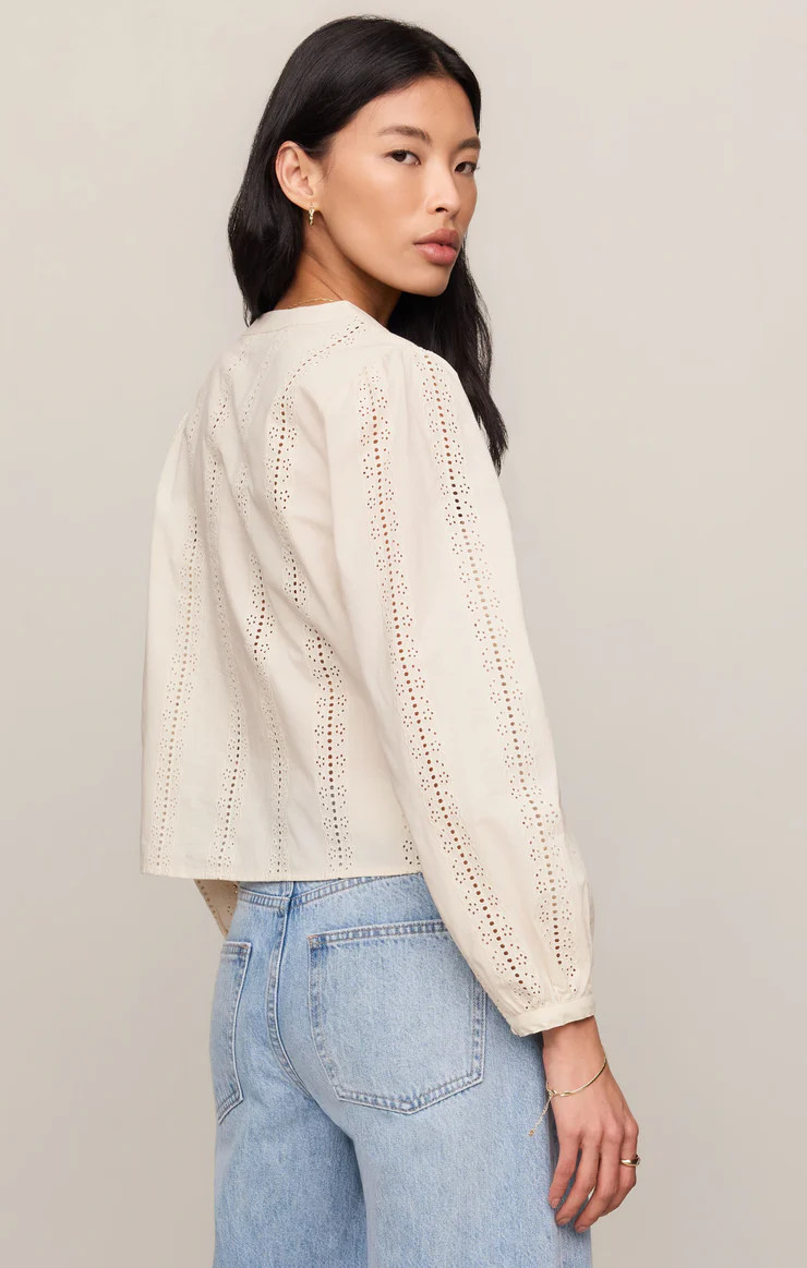 Louella Embroidered Button Up Top | Z Supply