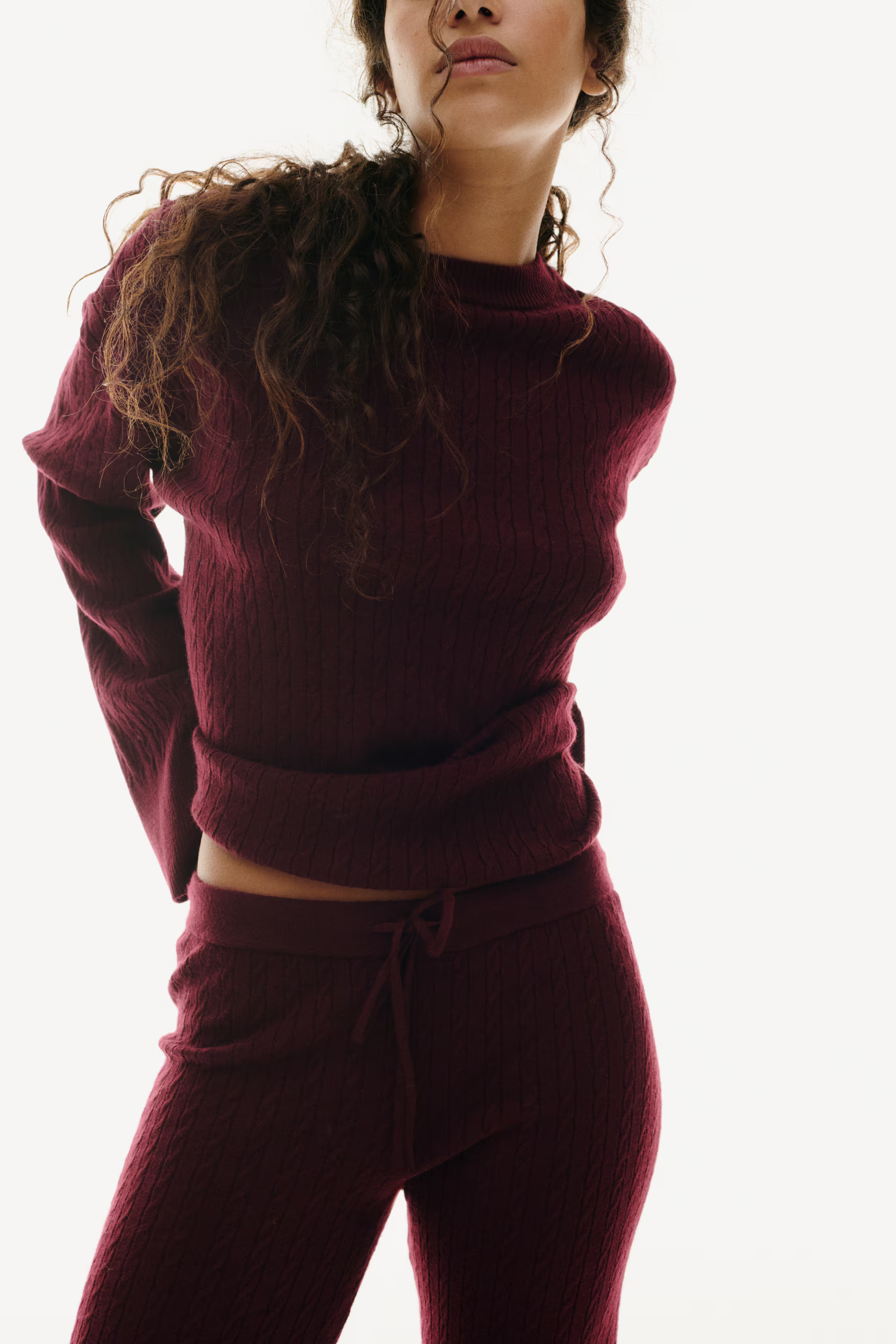 Cable-knit trousers | H&M (UK, MY, IN, SG, PH, TW, HK)