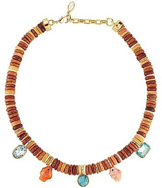 Mignonne Gavigan Norie Fish Charm Resort Wood Beaded Collar Necklace - Multi | Dillard's