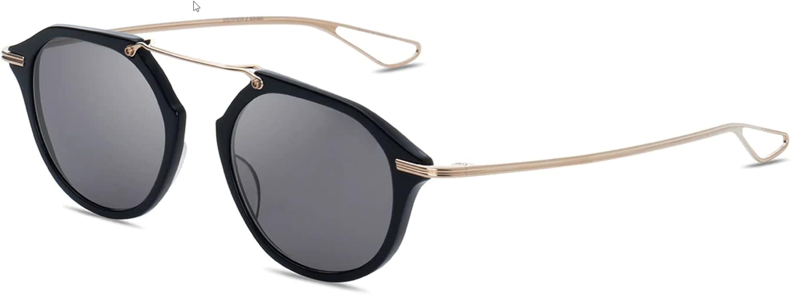 Dita KOHN DTS119-49-04AF Sunglasses Black - White Gold w/Dark Grey - AR 49mm | Amazon (US)
