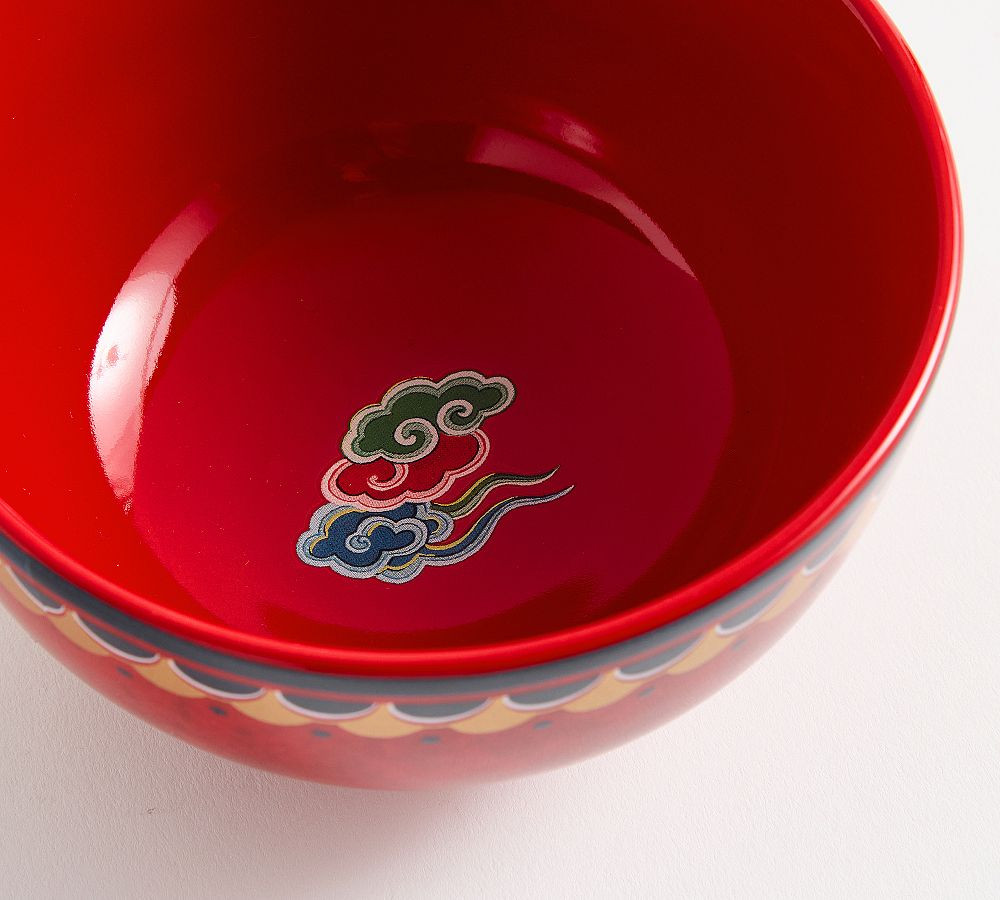 Lunar New Year Stoneware Rice Bowls - Set of 4 | Pottery Barn CA