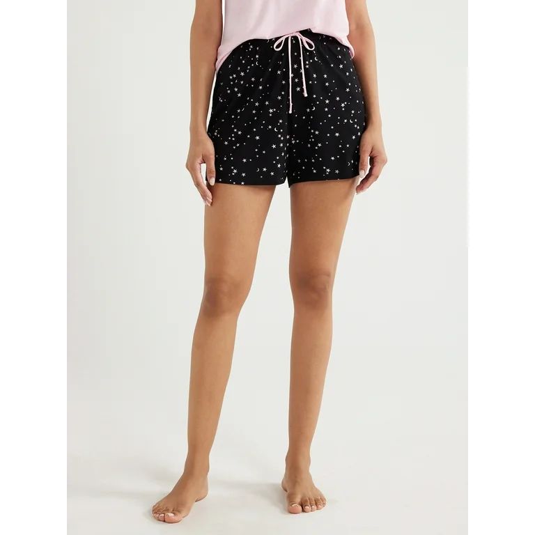 Joyspun Women's Knit Pull On Sleep Shorts, Sizes S to 3X | Walmart (US)