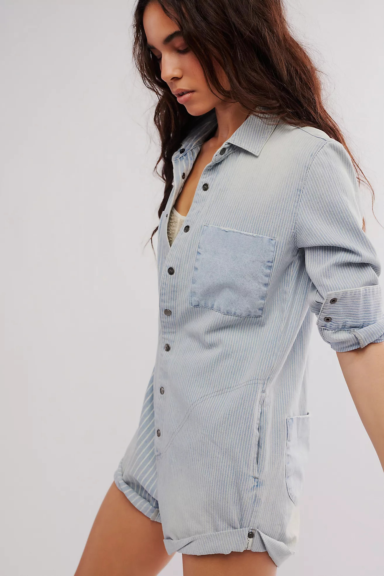 OneTeaspoon Painters Stripe Prophecy Romper | Free People (Global - UK&FR Excluded)