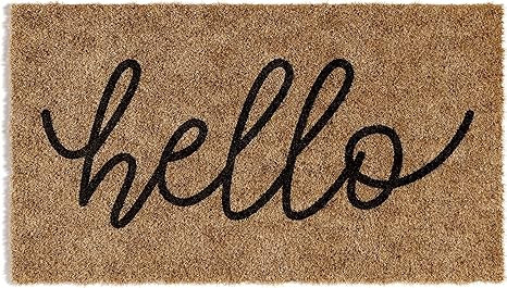 Barnyard Designs 'Hello' Doormat Welcome Mat for Outdoors, Large Front Door Entrance Mat, 30x17, ... | Amazon (US)