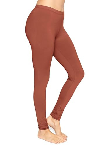 Women's Cotton Full Length Leggings Rust 2X | Amazon (US)