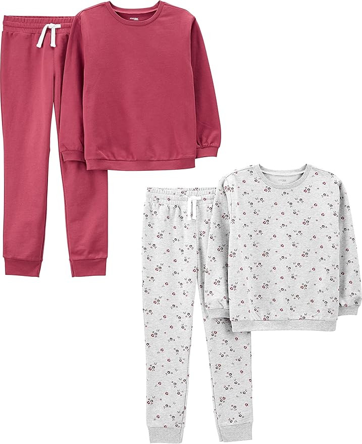 Simple Joys by Carter's Girls' 4-Piece Sweatshirt Set | Amazon (US)