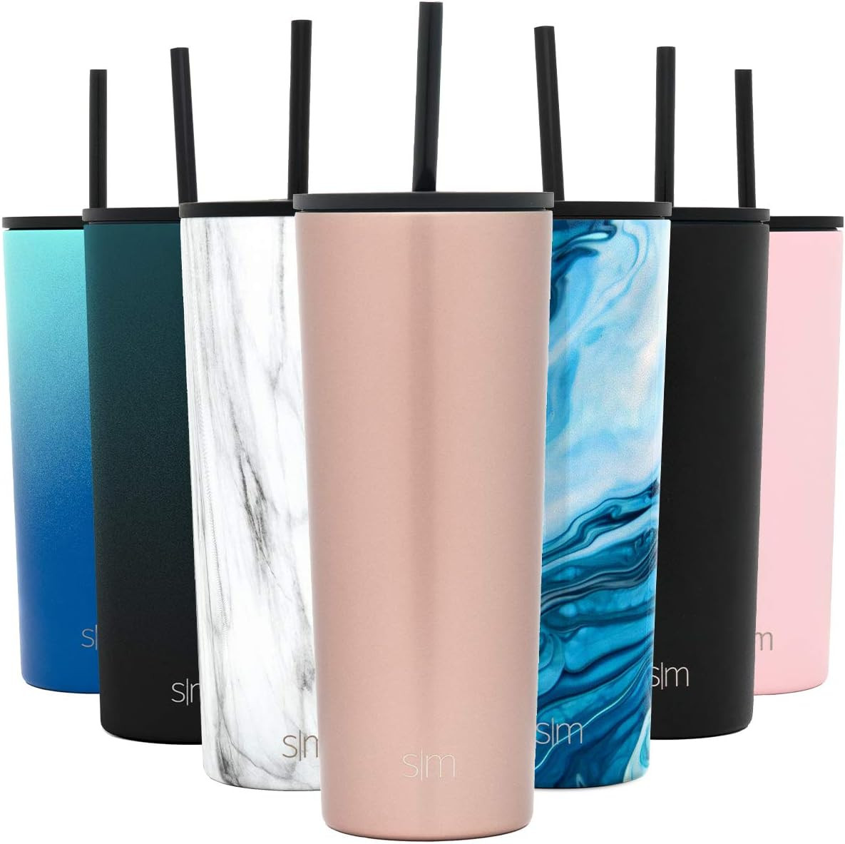 Simple Modern Classic Insulated Tumbler with Straw and Flip Lid - Stainless Steel Water Bottle Ic... | Amazon (US)