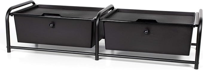 Richards Homewares Metal Frame Underbed Storage with Lids, 32.75”L x 12.2”D x 7.9”H, Requir... | Amazon (US)