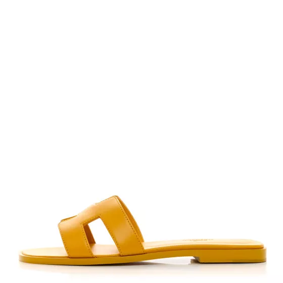 Box Calfskin Oran Sandals 38 Gold curated on LTK