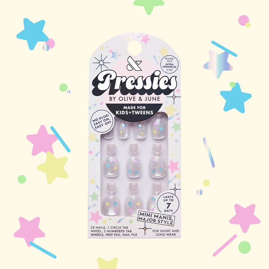 Extra Sprinkles - Pressies | Extra Short Short | Round | Olive & June