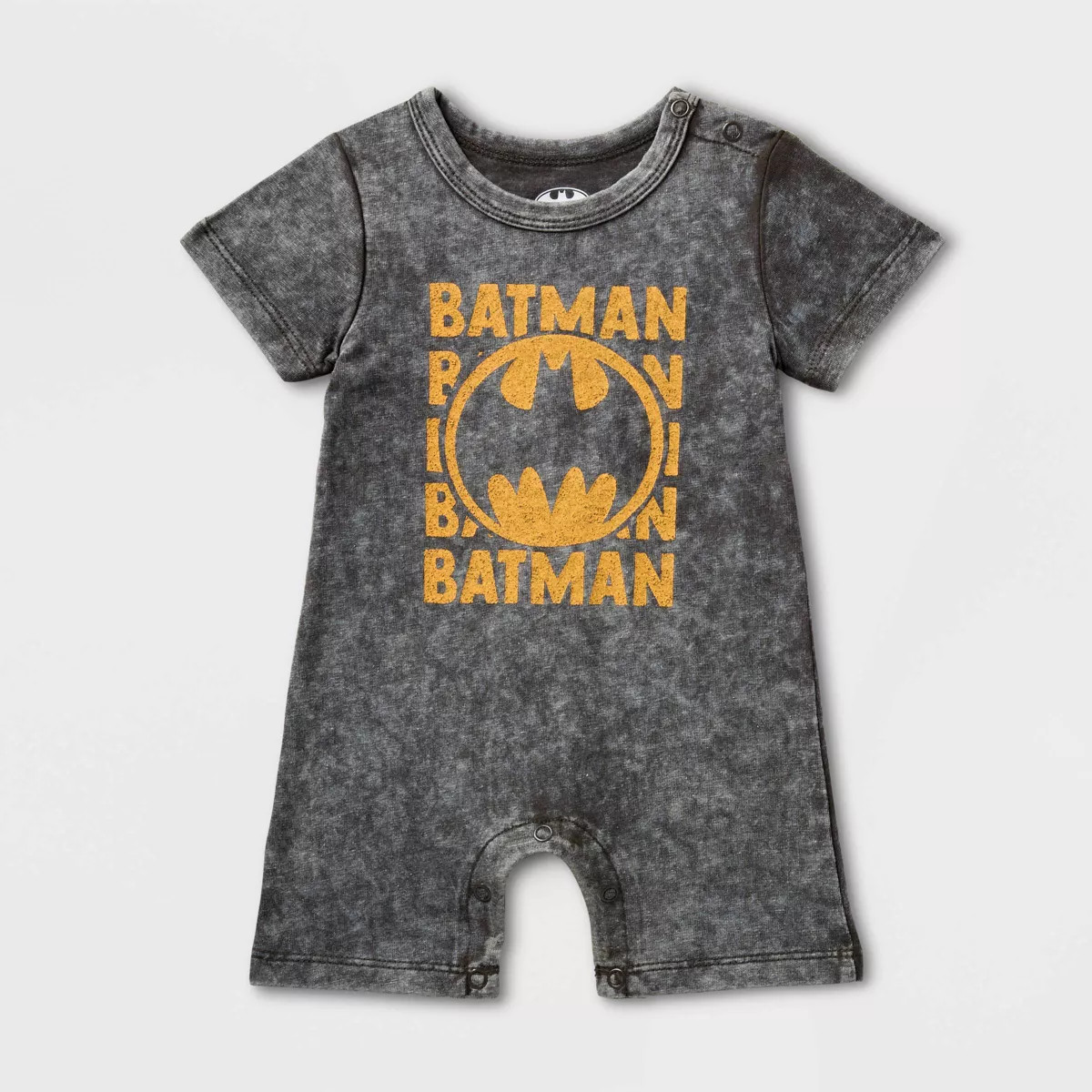 Baby Boys' DC Comics Short Sleeve Romper - Black | Target