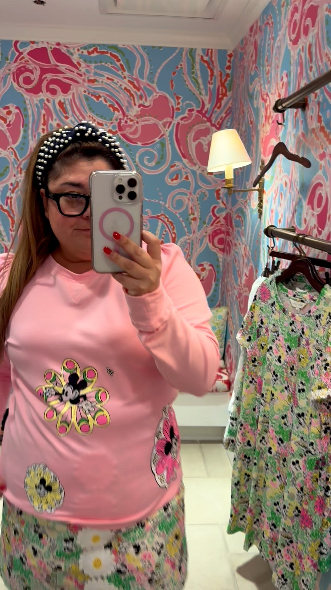 Lilly Pulitzer Disney Throwback pink medium sweater and size 14 skort. 

#LTKOver40 #LTKTravel #LTKMidsize