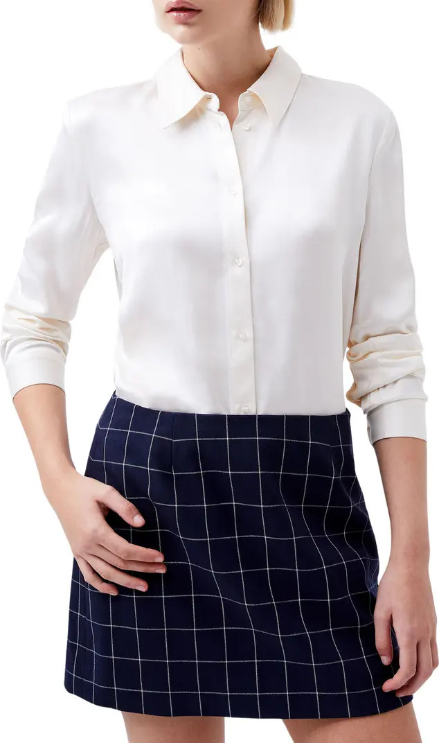 French Connection Ennis Satin Button-Up Shirt | Nordstromrack | Nordstrom Rack