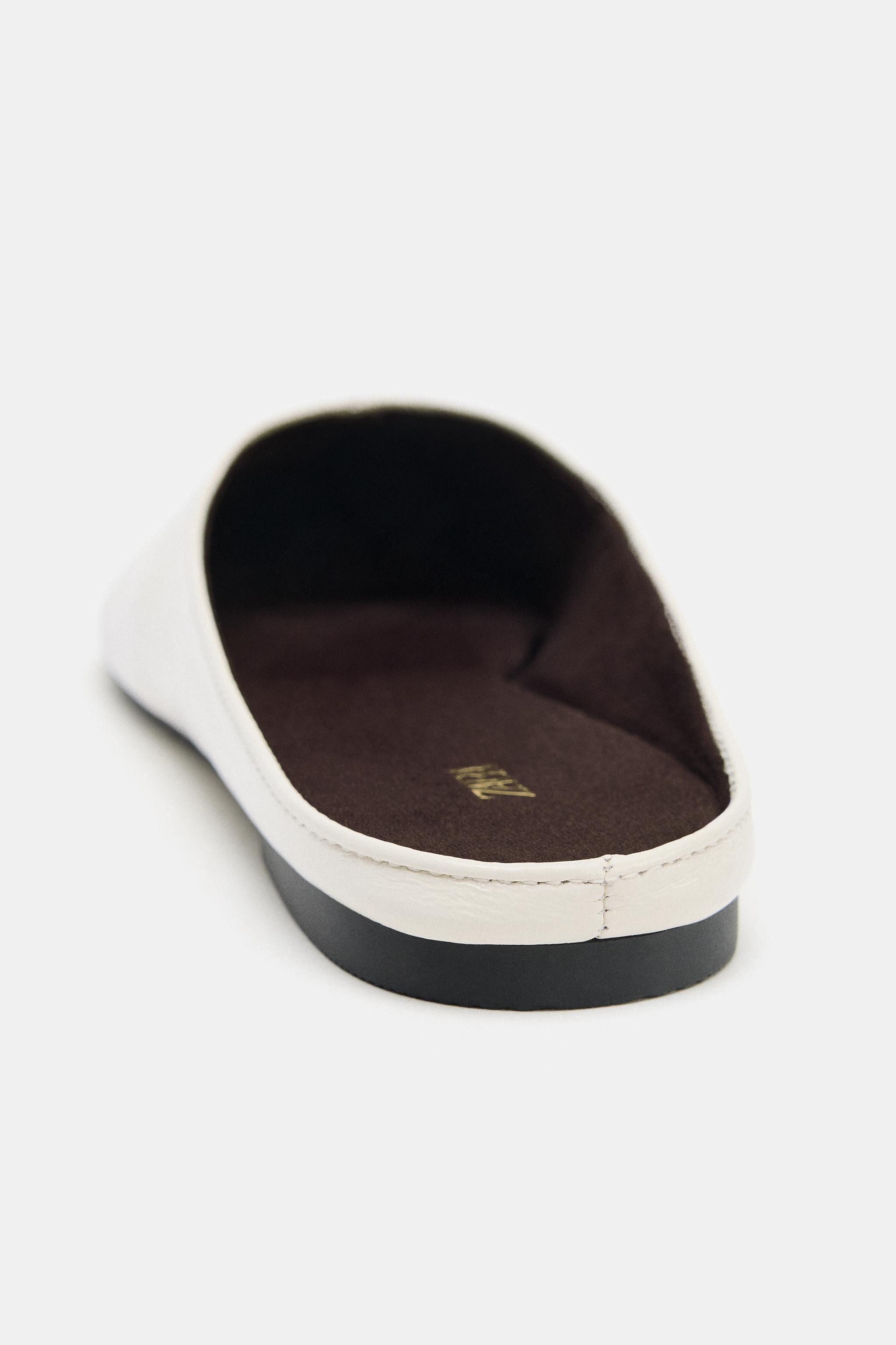 FLAT LEATHER MULE SHOES | Zara IT