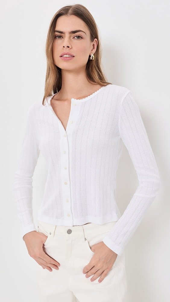 Pointelle Classic Cardigan | Shopbop