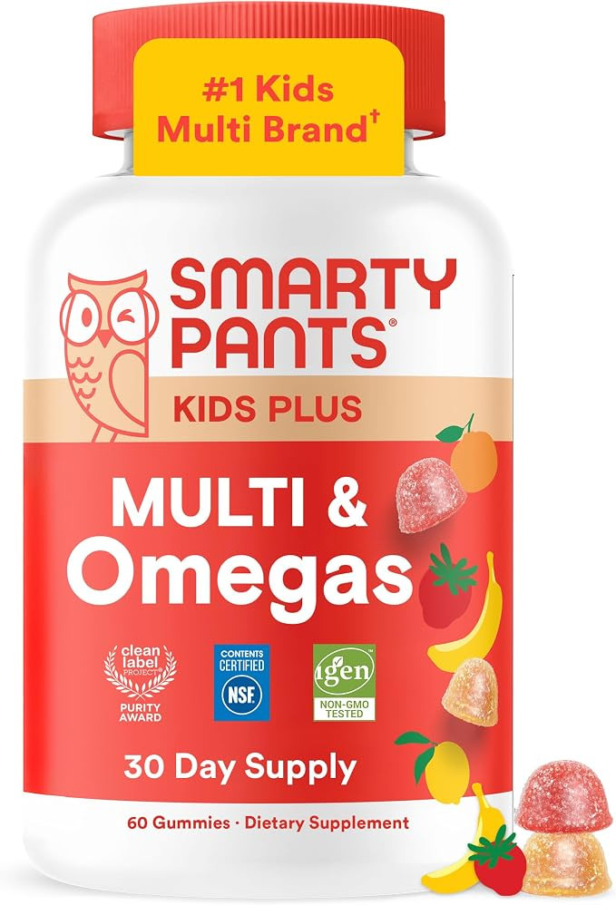SmartyPants Kids Multivitamin Gummies with Omega 3 DHA/EPA, Vitamins D3, C, B12, B6, A, K, and Zi... | Amazon (US)