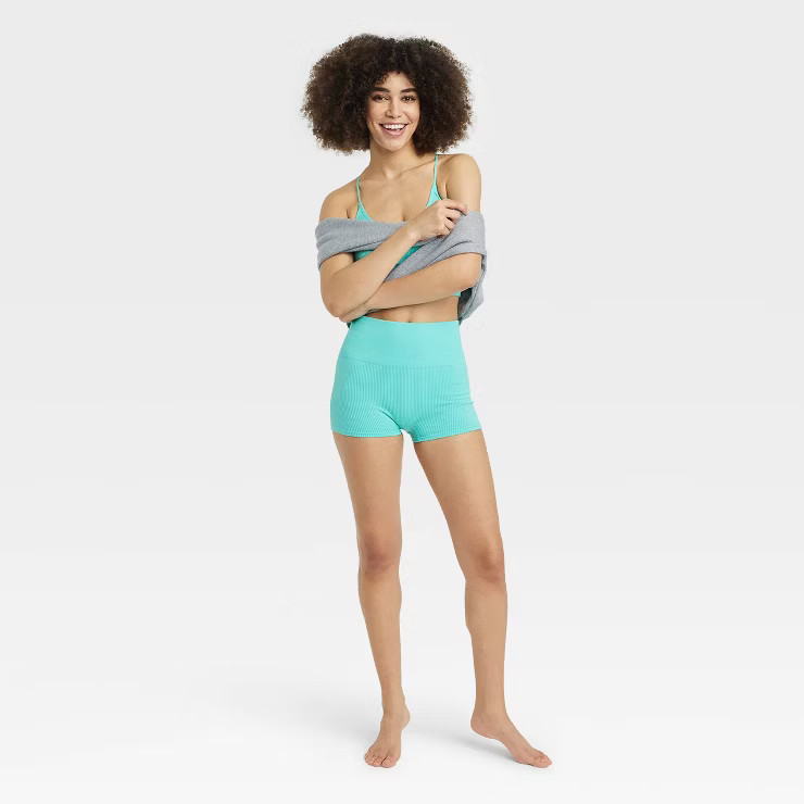 Women's Ribbed Seamless Bike Shorts - Colsie™ | Target