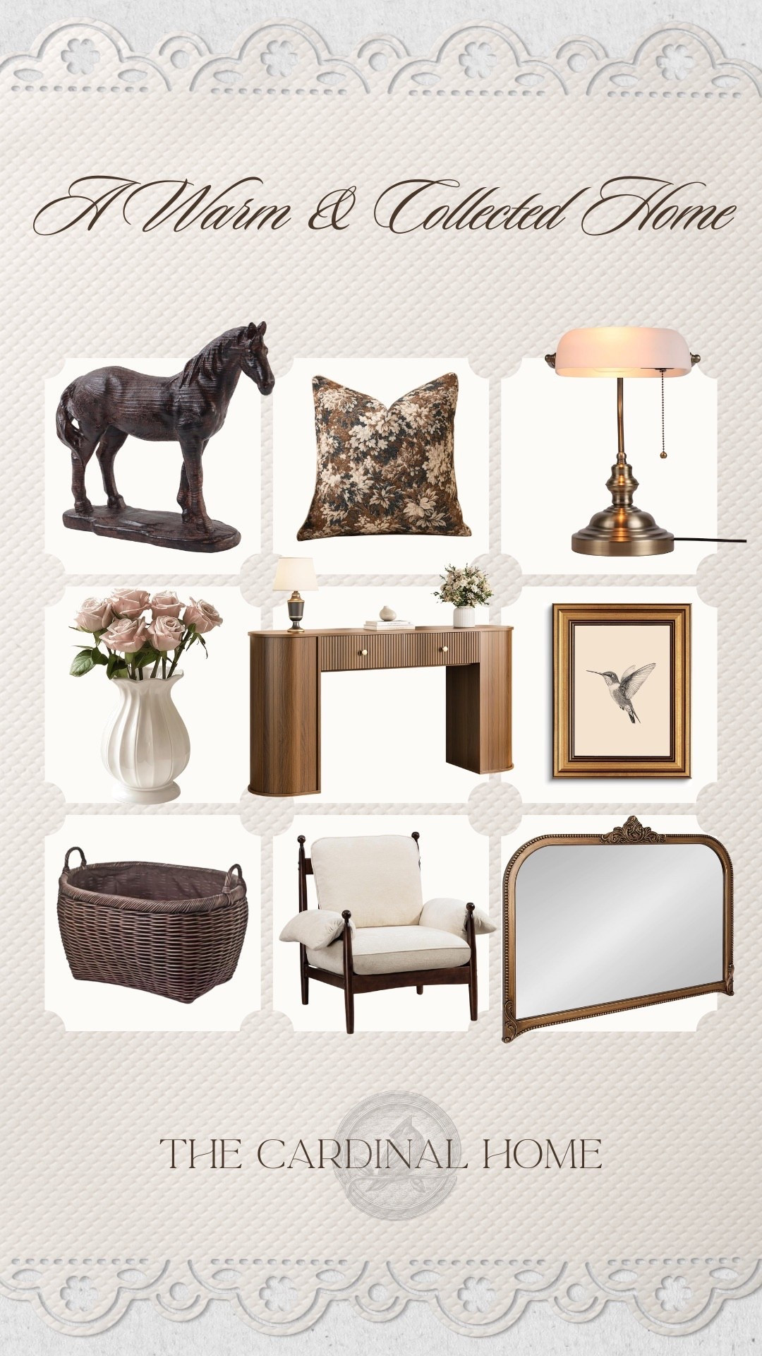 If you love warm, cozy, collected spaces — this one’s for you.

warm neutral home decor, collected home style, timeless home decor, vintage inspired home, cozy living room decor, traditional home decor, classic home style, neutral living room ideas, layered home decor, transitional home decor, warm wood furniture, antique inspired decor, home decor finds, living room styling ideas, cozy neutral aesthetic

#LTKFindsUnder50 #LTKHome #LTKmomlife