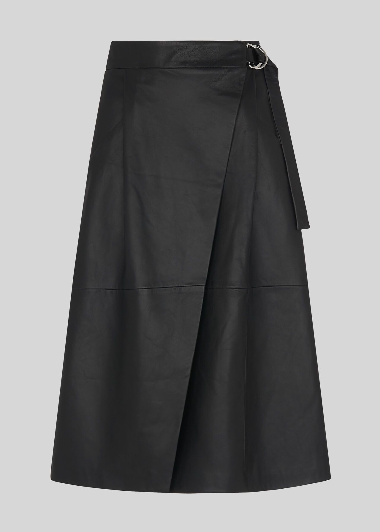 Leather Wrap Midi Skirt | Whistles