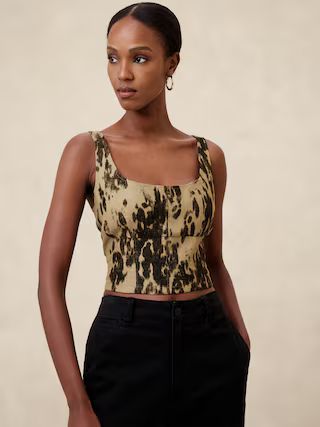 Linen-Blend Bustier | Banana Republic Factory