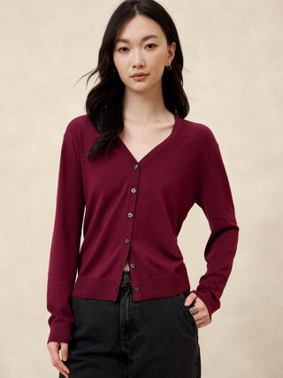 Forever V-Neck Cardigan | Banana Republic Factory