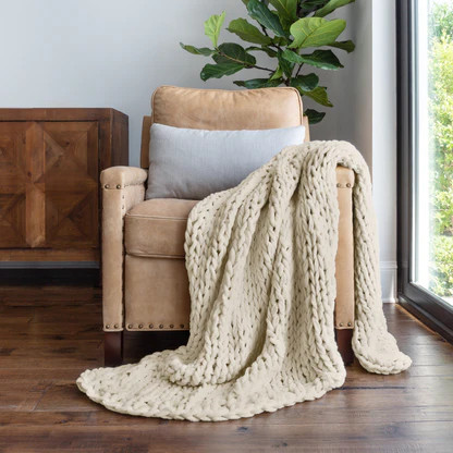 Oversized Chunky Knit Throw Blankets - Linens & Hutch | Linens and Hutch