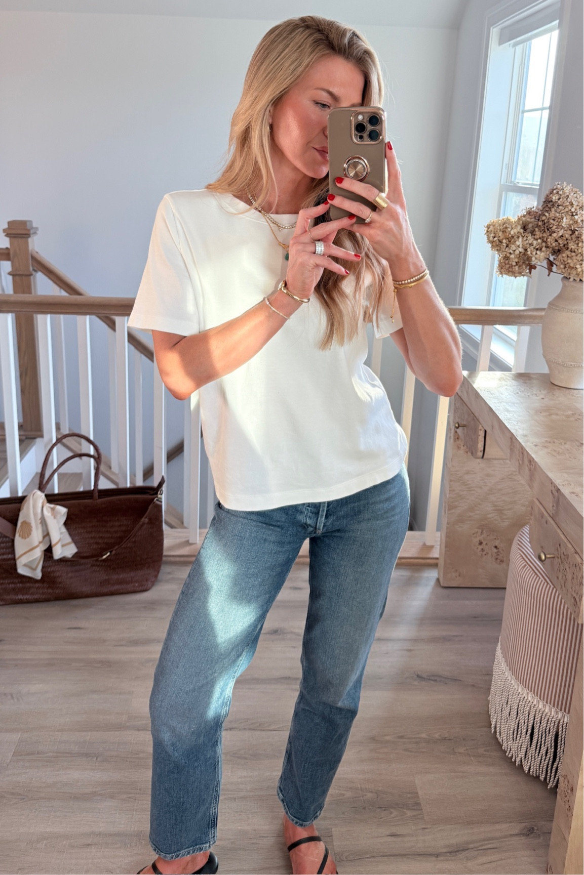 My favorite white boxy tee! 
Tee: runs TTS, wearing size small 


#LTKootd #LTKdayinmylife #LTKSeasonal