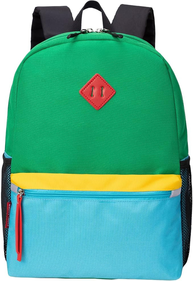 Little Kids Backpack for Boys or Girls, Toddler School Bag Fits 3 to 6 years old, Green, 15 Inch | Amazon (US)