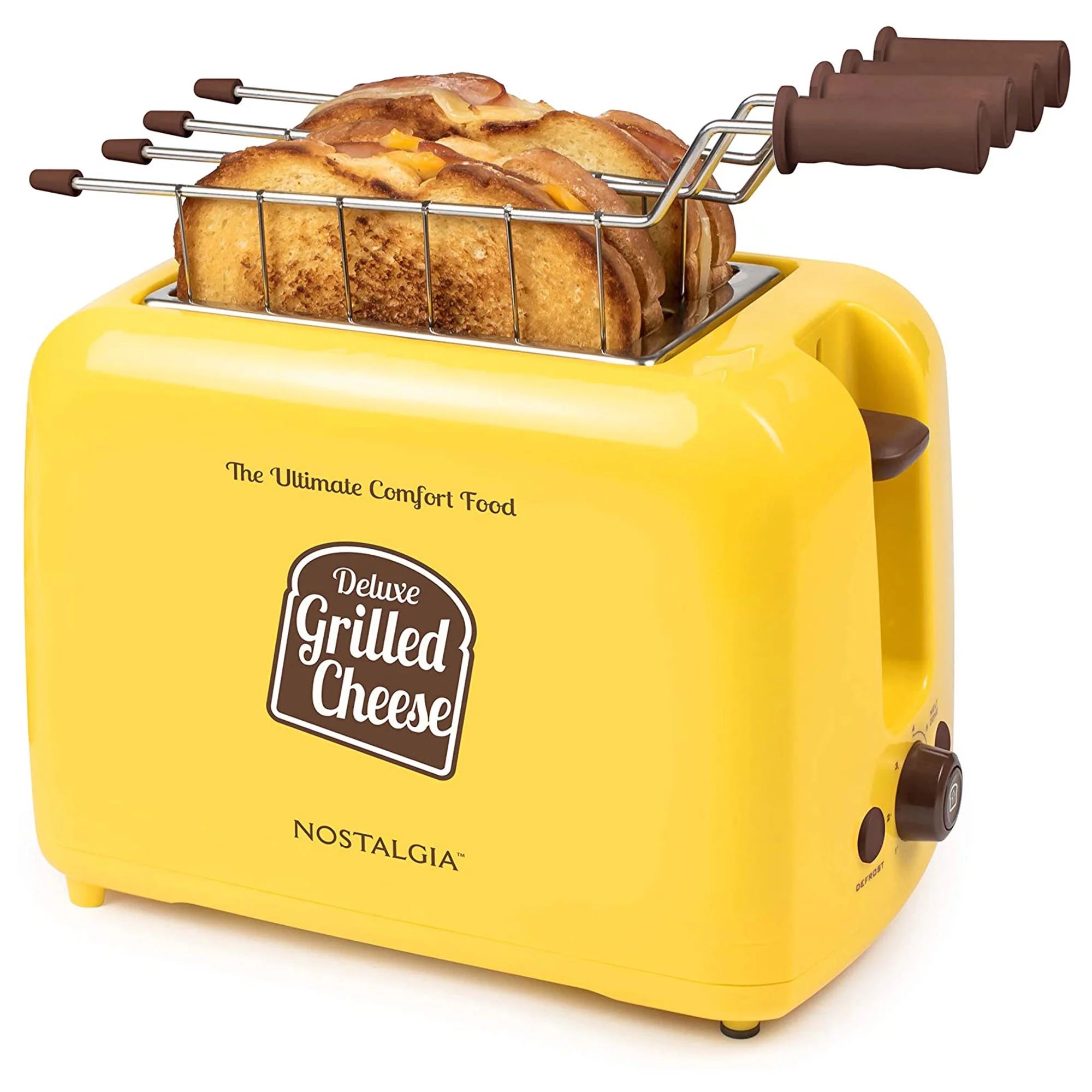 Nostalgia Deluxe Extra Wide Slot Grilled Cheese Sandwich Toaster w/ Baskets - Walmart.com | Walmart (US)