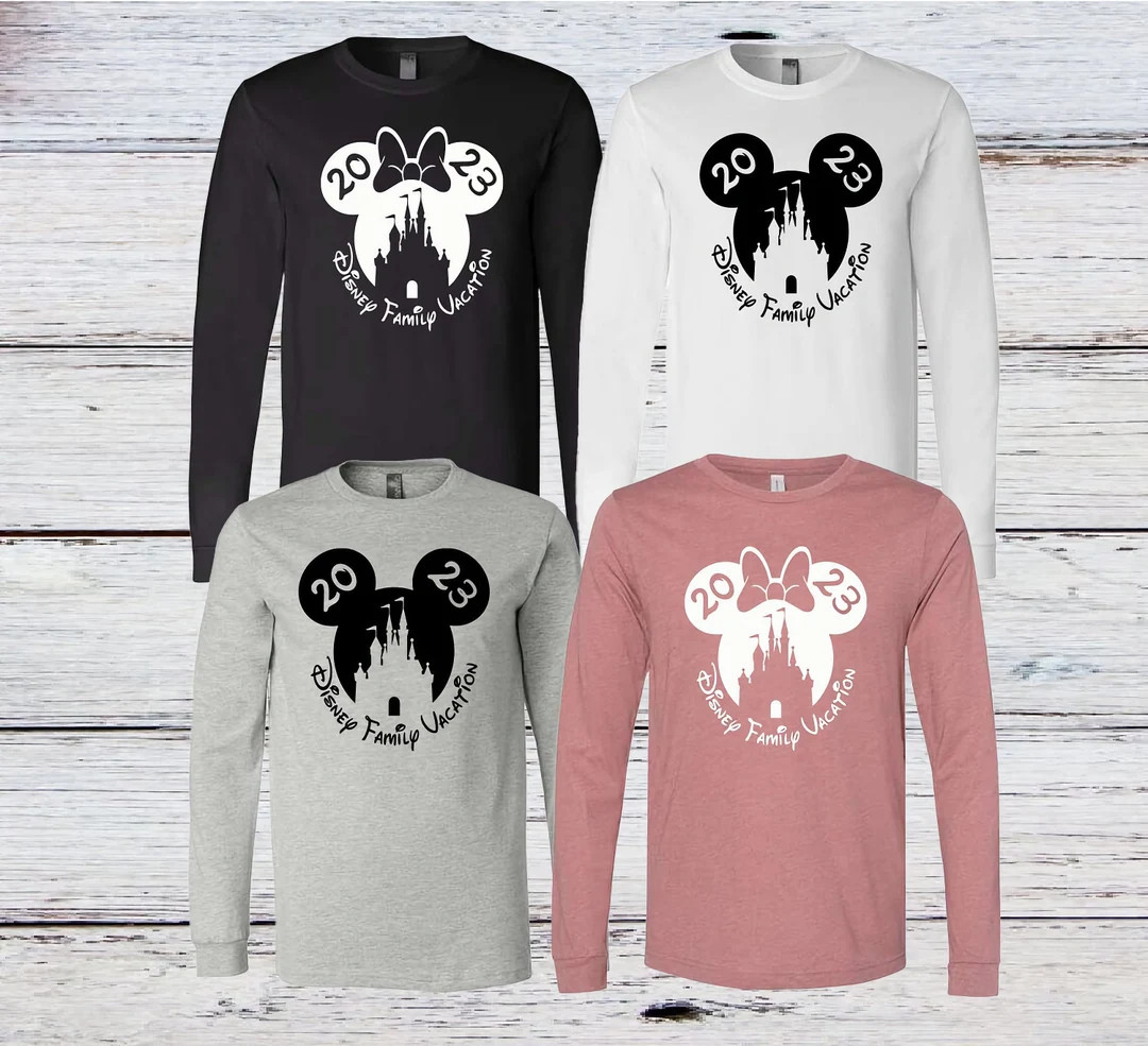 Custom Disney Long Sleeve, Mickey Mouse Long Sleeve Shirt, Disney Family Shirt, Disney Shirt, Dis... | Etsy (US)