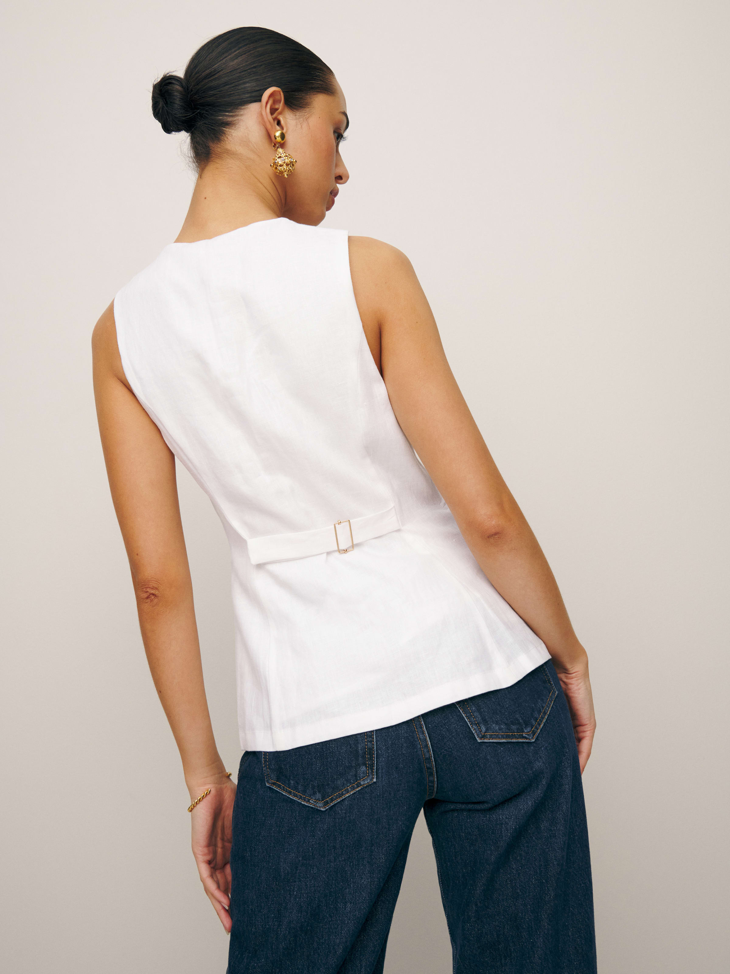 Aspen Linen Top | Reformation (Global)