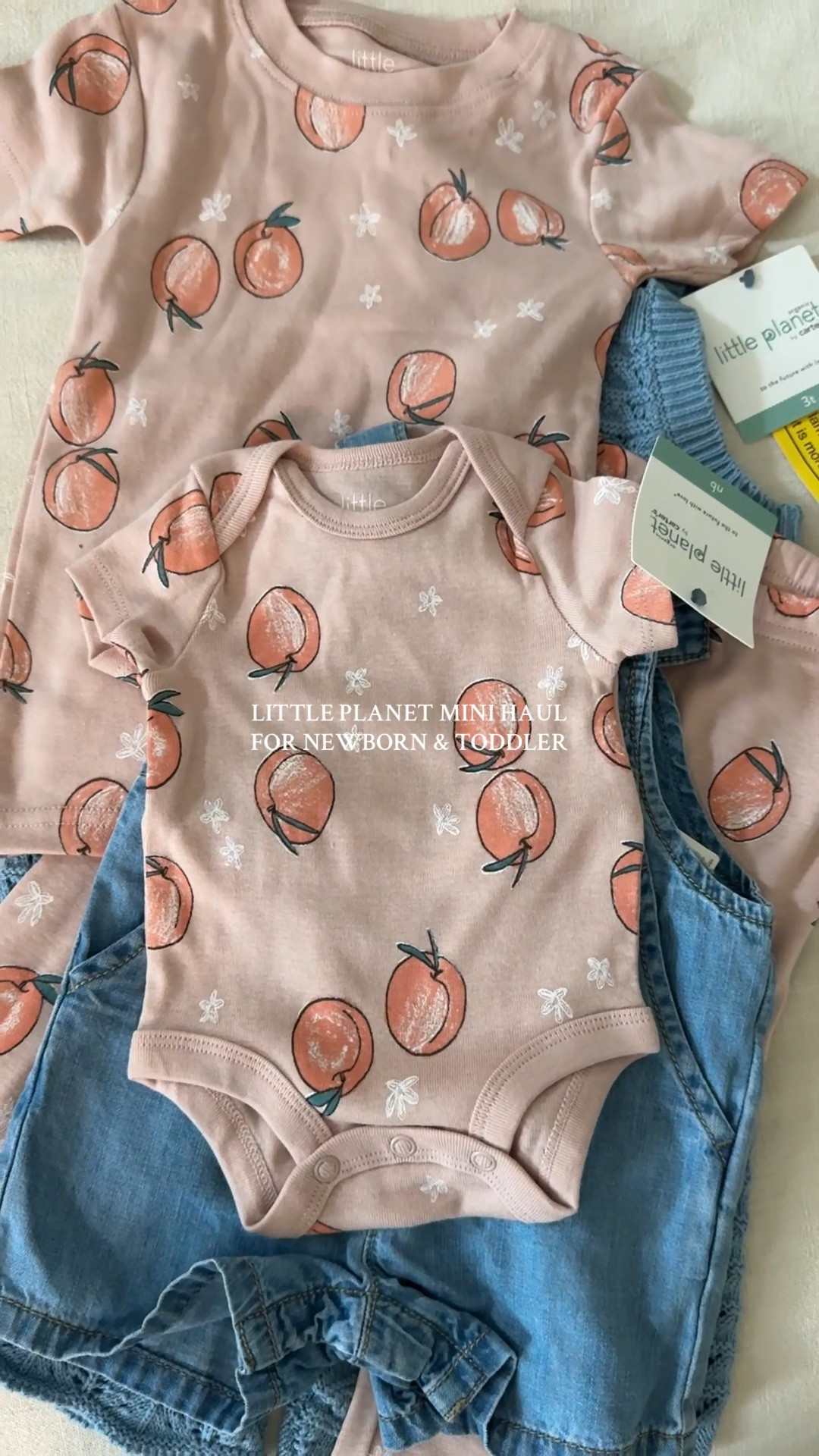 Mini haul for toddler and newborn 🍑🌱🤍 
#haul #littleplanet #carters 

#LTKKids #LTKBaby #LTKFamily