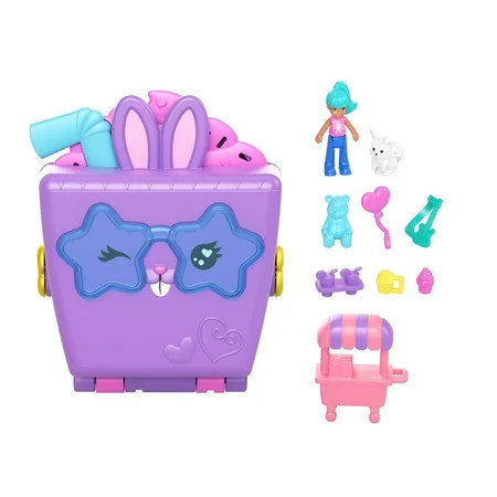 Polly Pocket Bunny Carnival Compact, Mini Playset & Travel Toy with 1 Micro Doll & Food Theme Pieces [Walmart Exclusive] | Walmart (US)