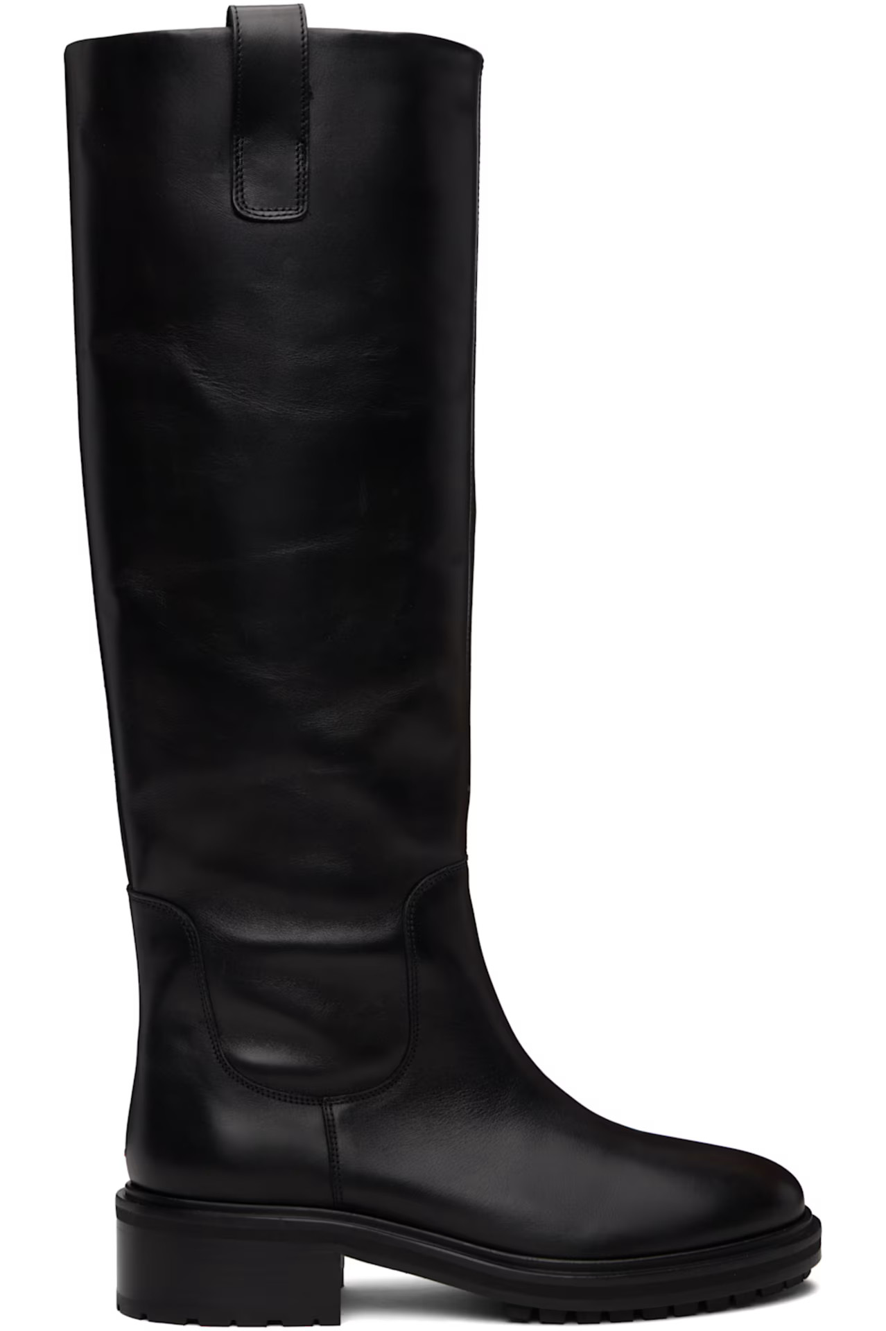 Black Henry Leather Knee-High Boots | SSENSE