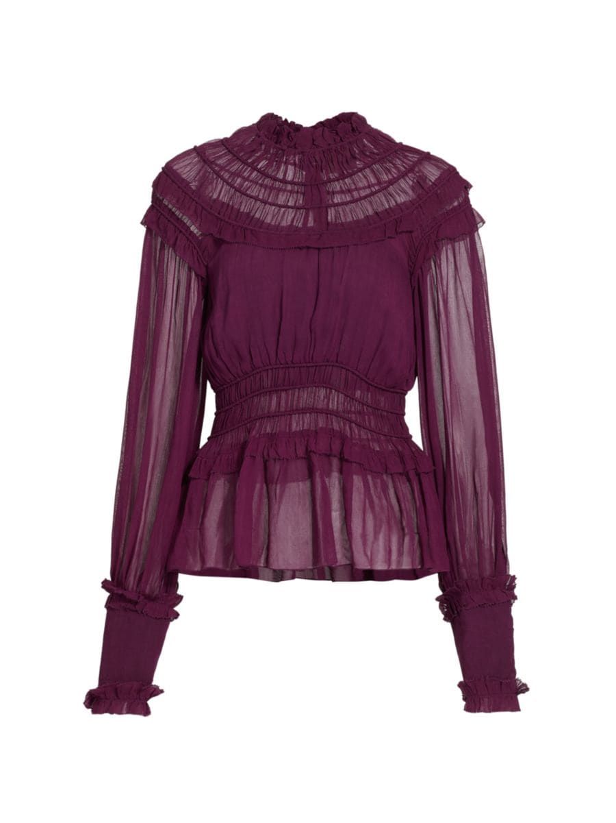 Chiffon Ruffled Blouse | Saks Fifth Avenue