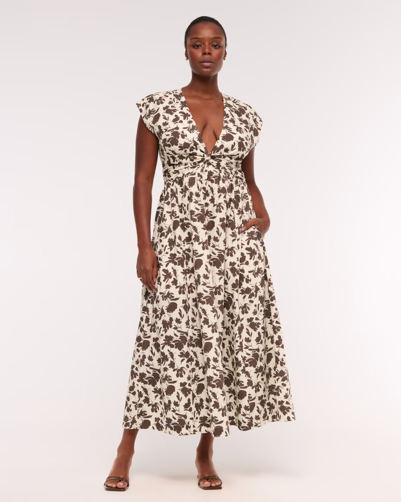Women's Twist-Front Maxi Dress | Women's Dresses & Jumpsuits | Abercrombie.com | Abercrombie & Fitch (US)